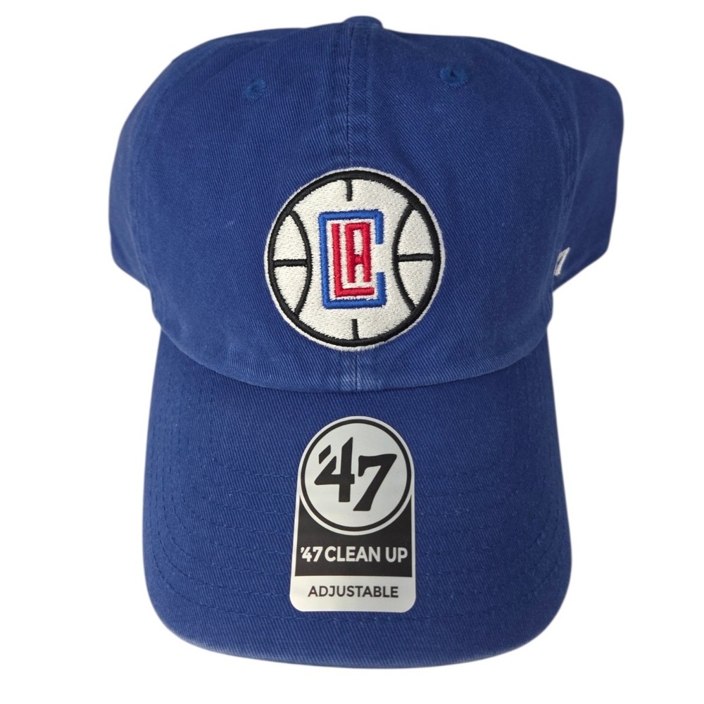 Los Angeles Clippers Clean Up Hat Men Blue Adjustable 47 Brand Strap NBA Cap NWT